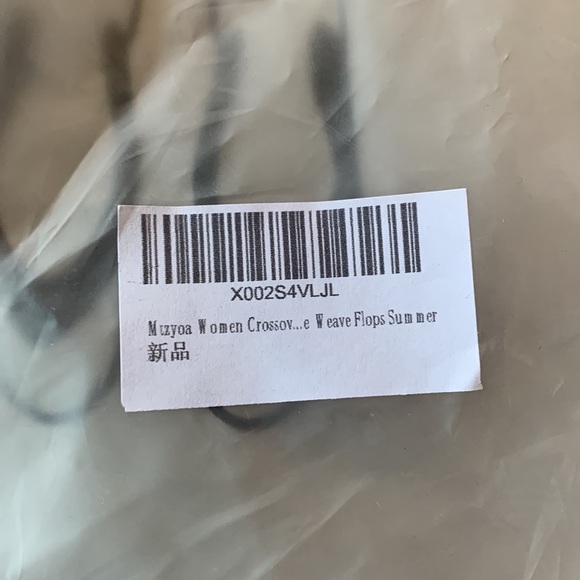 Mtzyoa Braided Criss Cross Flat Sandals 8.5 Tan Slip-On NWOB Boho Summer Comfort - Picture 13 of 13